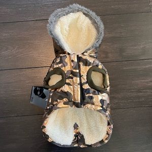 Silver Paw Oliver Dog Jacket - Camo Bronze Sz S/P